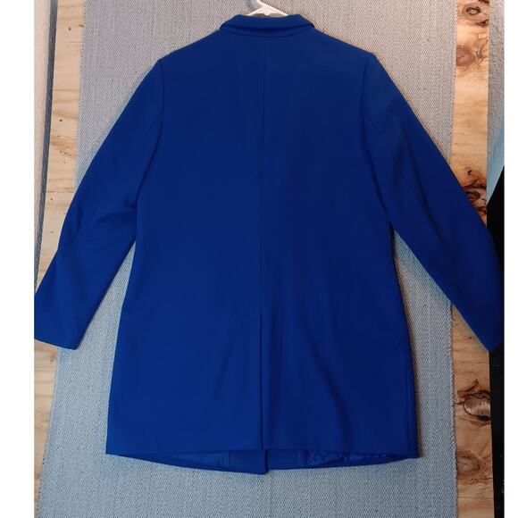 Old Navy Finley Crombie Coat L Bluetiful One Button Collar - Picture 10 of 16